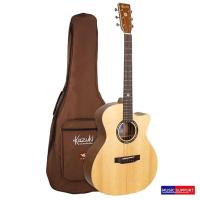 ราคา Kazuki โปร่ง 41 Top Solid รุ่น AKZ SOUL GA41C คอเว้า กระเป๋า (17575961571)