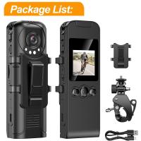 ราคา LOSFOM Z02 WiFi Body Mini Worn กล้องติดมอไซค์ กล้องหน้าอก Camera HD 1296P 128GB 1200MAh DVR 7H DVR เครื่องบันทึกวีดีโอออดิโอกล้องวิดีโอ BodyCam สวมใส่ได้แบบพกพากล้องตำรวจ Actioncam Motorcycle Dash Cam