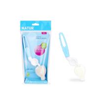 ราคา เนเจอร์ แปรงล้างจุกนม หัวแปรงฟองน้ำ ด้ามหมุน 360 องศา Natur Rotating Nipple Brush (11613811976)