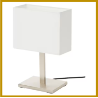 ราคา โคมไฟ โคมไฟตั้งโต๊ะ ่ชุบนิกเกิล สีขาว ขนาด 25x36 ซม TOMELILLA ทูเมอลิลลา IKEA (19004504528)