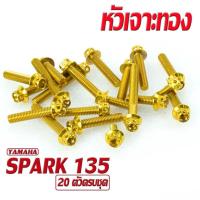 ราคา น็อตชุดแคร้งเครื่อง สปาค 135 น็อตเลสแคร้งเครื่อง YAMAHA รุ่น SPARK 135 20 ตัวครบชุด ชุดแท้งสปาค อะไหล่แต่งสปาค น็อตเลสแต่ง SPARK 135 หัวเจาะ (12436886171)