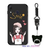 ราคา Jinsouwe เคสมือถือเคสโทรศัพท์เคส ASUS Zenfone Max M1 ZB555KL X00PD Live ZB501KL แหวนนิ้วมือ Lanyard การ์ตูนน่ารักเด็กผู้หญิงสำหรับสาวชายซิล (9722420517)