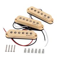 ราคา Alnicov 3PCS Guitar Pickup Single Coil Humbucker Pickups Neck Middle Bridge Set for ST Beige Guitar Accessories (19078017350)