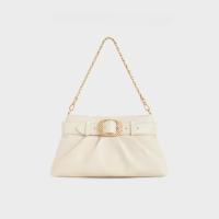 ราคา CHARLES and KEITH CK2 40671571 กระเป๋าถือสตรีไหล่เดี่ยวพร้อมหัวเข็มขัดโลหะ (20871000788)