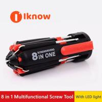 ราคา ไขควงอเนกประสงค์ชุดไขควง8 In 1อเนกประสงค์สำหรับอุตสาหกรรมภายในบ้านพร้อมไฟทำงานสีแดง (16411356074)