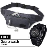 ราคา ฟรีนาฬิกา Swiss Army แฟชั่น กระเป๋าคาดเอวผ้าแคนวาสแฟชั่น กระเป๋าสีดำ และเขียว ทางร้านจะส่งสีกากีแทน (5273520445)