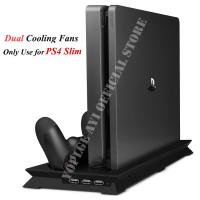 ราคา PS4 Slim Console ขาตั้งแนวตั้ง2 Controller Charger Dock 2 Cooler พัดลมสำหรับ Playstation 4 Play Station PS 4อุปกรณ์เสริมเกม (20065236356)