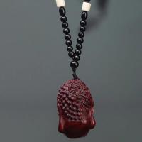 ราคา ๑ จันทน์แดงใบเล็ก ดีชั่ว พระพุทธเจ้ามาร มือถือตัวหนังสือเล่น จี้ไม้มะฮอกกานี ไม้แกะแบบพกพา เศียรพระ (19708714637)