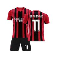 ราคา AC Milan Home Jersey 2122ใหม่เบอร์11 Zlatan Ibrahimovic เด็กผู้ใหญ่ชุดการแข่งขันฟุตบอลชุดทีม Jersey (16742324712)
