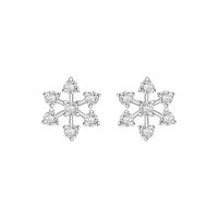 ราคา Merii ต่างหูเงินแท้ 925 ชุบโรเดียมประดับ CZ ดีไซน์เกล็ดหิมะ ต่างหูเพชรCZ snowflake Little Piece of Me 221E0557 01 (19258211905)