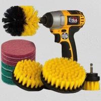 ราคา 4 12 Piece Drill Brush Scrub Pads Power Scrubber Brush with Extended Long Attachment All Purpose Cleaner Scrubbing Cordless Drill for Cleaning Pool Tile (16205478520)