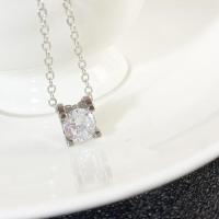 ราคา COD Versa ชุบ 18K ทองคำขาวเลียนแบบมอสซังแฟชั่นเครื่องประดับเพชรทรงเหลี่ยมขนาดเล็กสร้อยคอสร้อยคอของขวัญเพชรเดี่ยวแบบเรียบง่ายสำหรับผู้หญิง Christmas Gift (16166077978)
