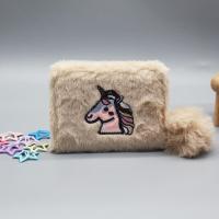 ราคา IQANGEL กระเป๋าคลัทช์สำหรับผู้หญิงกระเป๋าคลัทช์กระเป๋าสตางค์ทรงสั้นลายม้าสีรุ้งกระเป๋าสตางค์แบบมีซิปผ้ากำมะหยี่ (21192594628)