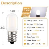 ราคา E12 E14กระจกฝ้าหลอดไฟเอดิสัน LED ไส้หลอดไฟ LED ตู้เย็นขนาดเล็ก T22 1W หรี่แสงได้โคมไฟเกลือวินเทจหลอดไฟกลางคืนแสงสีขาวนวล แสงกลางวัน เย็นสีขาว10วัตต์ (18961663952)