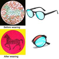 ราคา 1ชิ้นแว่นตาดำน้ำสีแดงเขียวพับได้ผู้หญิงผู้ชายกรอบแว่นตาแก้ไขตาบอดแว่นตาขับรถสำหรับ Daltonism (17316688467)