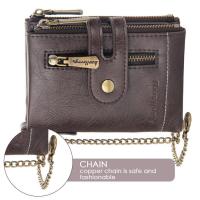 ราคา กระเป๋าสตางค์ผู้ชายกระเป๋าสตางค์หนัง RFID การปิดกั้นชายกระเป๋าสตางค์หนังและกระเป๋าสตางค์แบบมีซิปกระเป๋าสตางค์ Bifold ชาย16ช่องใส่การ์ดกระเป๋าสตางค์ผู้ชาย S สีน้ำตาล (9251988038)