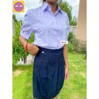 ราคา เสื้อนักเรียนหญิงมอปลาย เสื้อนักเรียนม ปลาย เสื้อนักเรียนหญิง แขนจีบ ปกเชิ้ต (17676951776)