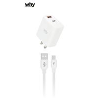 ราคา USB Charger cable ชุดชาร์จเร็ว 20w ที่ชาร์จแท็บเล็ต Samsung หัวพร้อมสาย 3A Type c PD USB 3 0 2in 1 ชาร์จเร็ว ปลอดภัย ABS MATERIAL CABLE (16947408511)