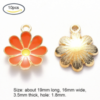ราคา Beebeecraft 5 20 pc Alloy Enamel Flower Pendants Cherry Blossoms Flower Charms Gold Plated Pendant for Women Jewelry Making Necklace Earrings Bracelet Craft Findings (14013190812)