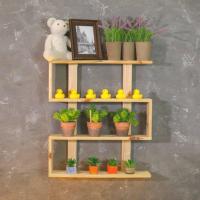 ราคา ชั้นวางของแขวนผนังไม้สน 3 ช่อง 4 ชั้น ติดตั้งง่าย แถมฟรี อุปกรณ์ติดตั้ง ชั้นวางต้นไม้ วางแคคตัส (20788736036)