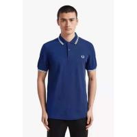 ราคา FRED PERRY อังกฤษแท้22 Perry FP Grain ยอดนิยมแฟชั่นผู้ชายผ้าฝ้ายเสื้อ Lapel เสื้อโปโลแขนสั้นเสื้อยืดสีดำ (16783248853)