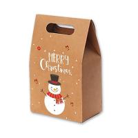ราคา 12pcs Kraft Paper Christmas Gifts Wrapping Bags Cookies Candy Packing Box Event Xmas Party Supplies (16176731006)