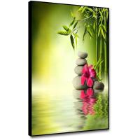 ราคา โปสเตอร์ศิลปะผนังกรอบผ้าใบแบบเซนดอกไม้สีเขียวสปาหินไม้ไผ่สีแดงพร้อมภาพวาดน้ำกระเพื่อมห้องสปาอุปกรณ์ตกแต่งห้องนอนในห้องน้ำขนาด8X10นิ้วโปสเตอร์ติดผนังแบบมีชีวิตชีวา (20333056761)