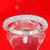 ราคา แหวนเพชร รอบวง แหวนเงินแท้ ชุบทองคำขาว เพชร Swiss YTG 10406 (17523140267)