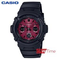 ราคา ผ่อนชำระ สูงสุด 10 เดือน CASIO G Shock นาฬิกาข้อมือ สายเรซิน รุ่น AWR M100SAR 1ADR สีดำ หน้าปัดแดง (13079814856)