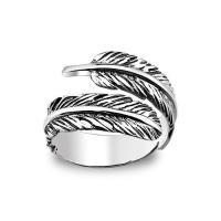 ราคา Silver thai 925 Sterling Silver Oxidized Feather Ring แหวนขนนกออกซิไดซ์เงินแท้ 925 ใส่แล้วไม่แพ้ เงินแท้925 พร้อมส่ง Fashion Plain Silver Ring Feather ring silver 925 (16048344521)