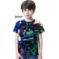 ราคา 2023 NEW2021ใหม่ล่าสุดแฟชั่น FNAF FIVE Nights AT freddy KIDS 3D เสื้อยืด110 160 (19264043592)