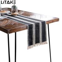 ราคา ผ้าปูโต๊ะสไตล์โบฮีเมียนพร้อมพู่ผ้าปูโต๊ะผ้าฝ้ายทอมือสำหรับโต๊ะรับประทานอาหารในครัว (19845236573)