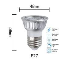 ราคา หลอดไฟฮาโลเจน50W สีขาวอบอุ่นอบอุ่นเย็น E14 E27สปอตไลท์ไฟ LED 5W E12 220V 12V 24V 36องศา (19245731542)