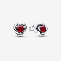 ราคา 925 Sterling Silver Circle Stud Earrings 12 Color Birthday Stone Earring Jewelry Birthday Gift For Girl (20908557240)