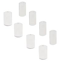 ราคา 1Box about 20pcs Large Hypoallergenic Charms Rectangle Stainless Steel Pendants Stamping Blank Tag Smooth Charms for Jewelry Making Stainless Steel Color 35mm (21098942663)