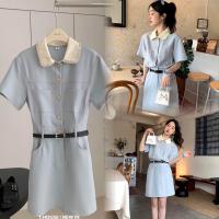 ราคา SKY DRESS มินิเดรส ผ้าทอ งานดีมาก แนะนำเลยครับ งานป้ายWG WE (20228327610)