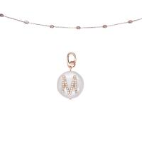 ราคา A CEMI Initial Charm Customized Dazzlin Necklace Set Rose Gold (9703645367)