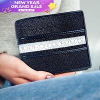 ราคา Whipray หายากมาก กระเป๋าสตางค์หนังปลากระเบนแท้ พันธุ์กระเบนหางหนาม สองพับ งานส่งออก ถ่ายจากของจริงทุกใบ (20799128089)