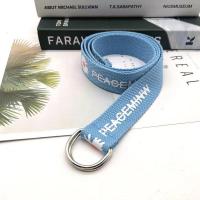 ราคา FASHIONJEANS SHOP เข็มขัดผ้าแคนวาสพิมพ์ลายดอกเดซี่สไตล์เกาหลีพิมพ์ลายอังกฤษ 8 สี E817 (10172664634)