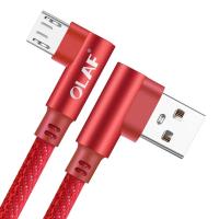 ราคา OLAF Micro สาย USB 1M 2M 90องศา2A Fast สายซิงค์ข้อมูลสายชาร์จเครื่องชาร์จ USB สายสำหรับซัมซุง Xiaomi มือถือหัวเหว่ยสายโทรศัพท์ (7665010765)