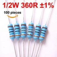 ราคา 100 PCS 1 2 W 360 โอห์ม 360R 0 5 W 1 2 วัตต์คงที่ตัวต้านทานฟิล์มโลหะความต้านทานตัวต้านทาน (20244099236)
