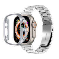 ราคา Stainless Steel Strap Case For Apple Watch Band Ultra 49mm Metal Wristband Cover Band iWatch 8 Strap 45mm 42 44mm 38 41mm Bumper (19569295307)