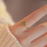 ราคา สร้อยคอสี่จี้รูปใบโคลเวอร์ทองซาอุอุ้งเท้า18K แหวนหยกทอง18K เฮติ (19615098729)