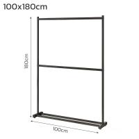 ราคา ราวตากผ้า ที่แขวนผ้า ราวเหล็กแขวนผ้า coat rack ราวเเขวนผ้าเหล็ก ที่แขวนผ้า 2 ชั้น ที่ตากผ้าเหล็ก มีหลายขนาดให้เลือก Cheers (17275648674)