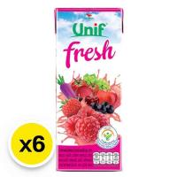 ราคา ยูนิฟ น้ําผักผลไม้รวม เบอร์รี่ 180 มล x 6 (21035966574)