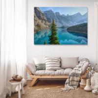 ราคา รูปติดผนัง ตกแต่งบ้าน ภาพวิวธรรมชาติ ต้นไม้ ภูเขา พระอาทิตย์ ภาพผ้าใบขึงเฟรมไม้สนแท้ พร้อมแขวน (20809466558)