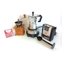 ราคา ชุดทำกาแฟสด ชุดชงกาแฟสด moka pot เครื่องมือชงกาแฟ ชุดกาแฟ 6ชิ้น กาหม้อต้มกาแฟ 3Cups ที่บดกาแฟกล่องไม้ เตาไฟฟ้าพกพา กาแฟ คั่ว กระดาษกรอง ช้อน2in1 (12490608903)