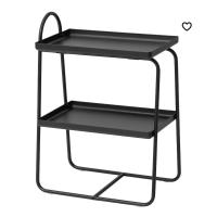 ราคา IKEA HATTASEN ฮัตตัวเซนโต๊ะข้างเตียง ชั้นวาง เทา เขียว (21111772598)