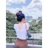 ราคา ROPE TOP เสื้อครอปไหมพรหมร้อยเชือกโชว์หลัง พร้อมส่ง (15768313227)