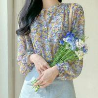 ราคา Myaistyle เสื้อเชิ้ตหญิง เสื้อเบลาส์ เสื้อ ผญ เสื้อ ผญแฟชั่น ลายดอกไม้ หลวม เกาหลี เสื้อไปทะเล 2022ใหม่ 032712 (13465382210)